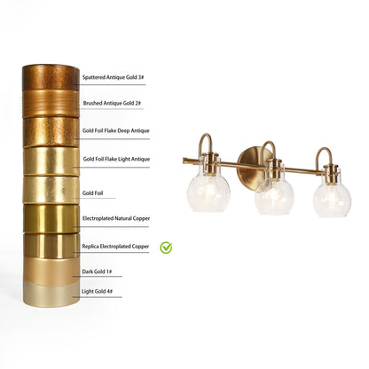 Applique murale moderne en verre à 2/3/4/5 lumières pour salle de bain, design minimaliste