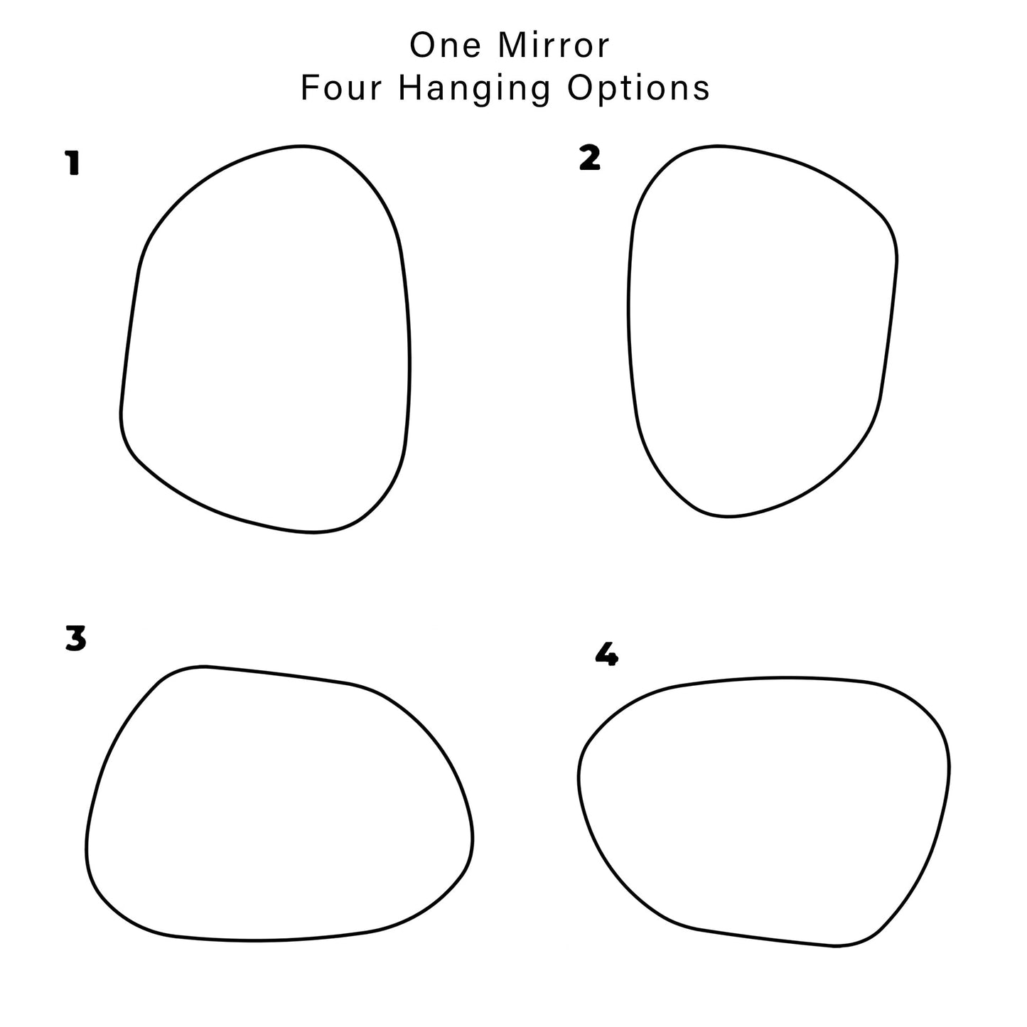 Miroir mural TEHOME Bertlinde, miroir de forme irrégulière pour salon