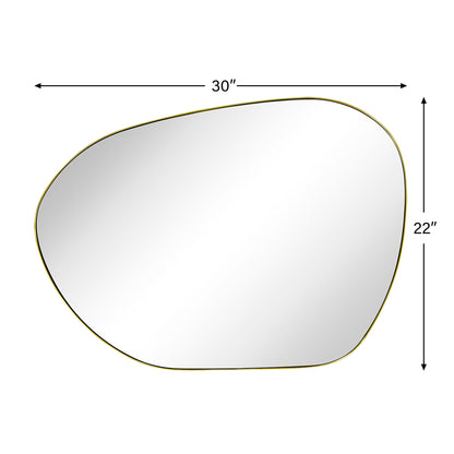 Miroir mural TEHOME Bertlinde, miroir de forme irrégulière pour salon