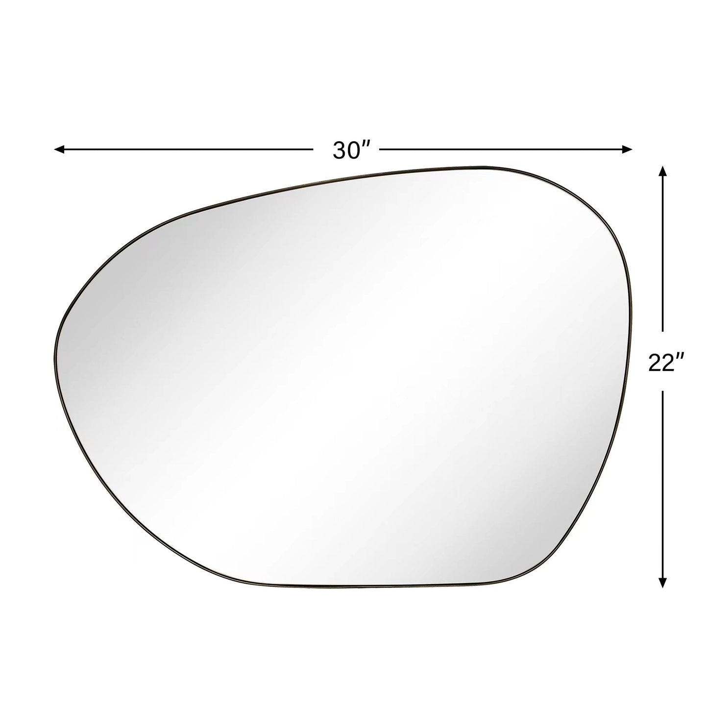 Miroir mural TEHOME Bertlinde, miroir de forme irrégulière pour salon