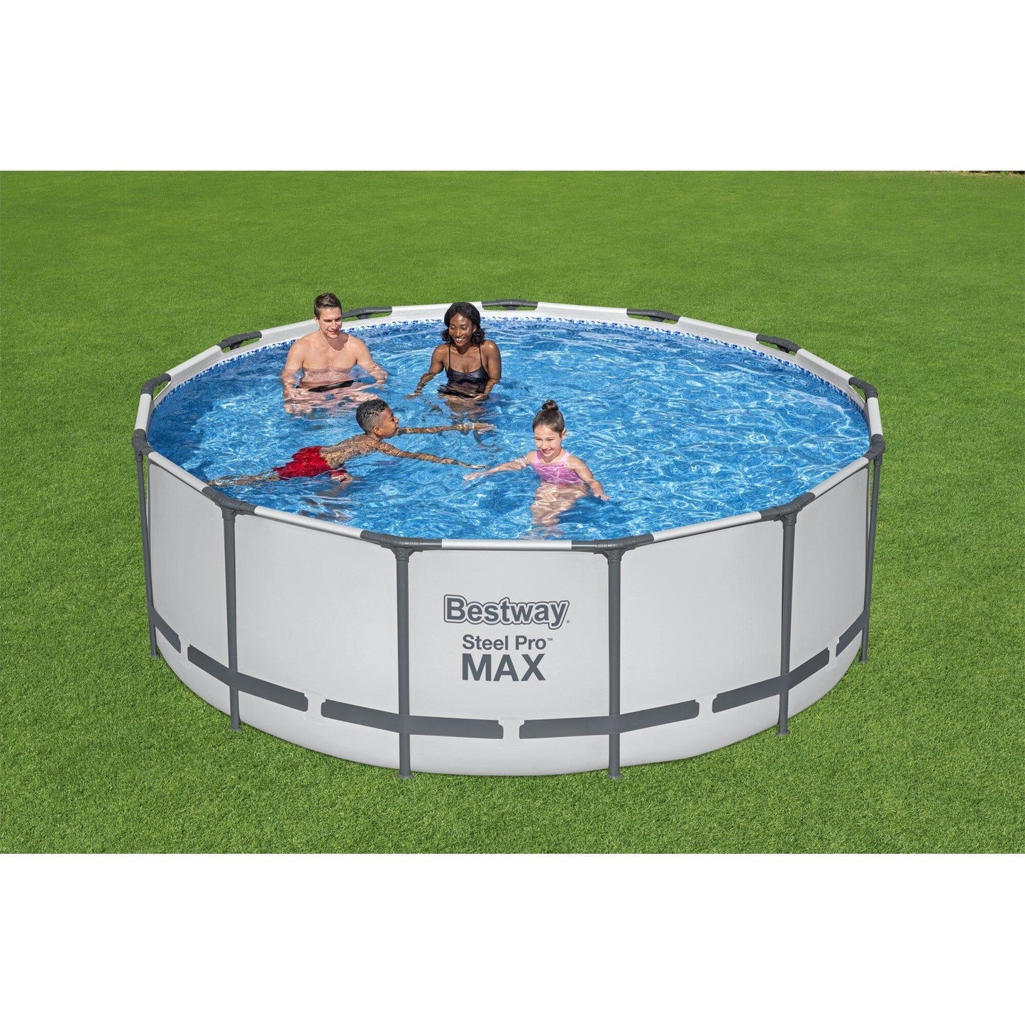 Piscine hors sol ronde Bestway Steel Pro MAX avec pompe et couverture