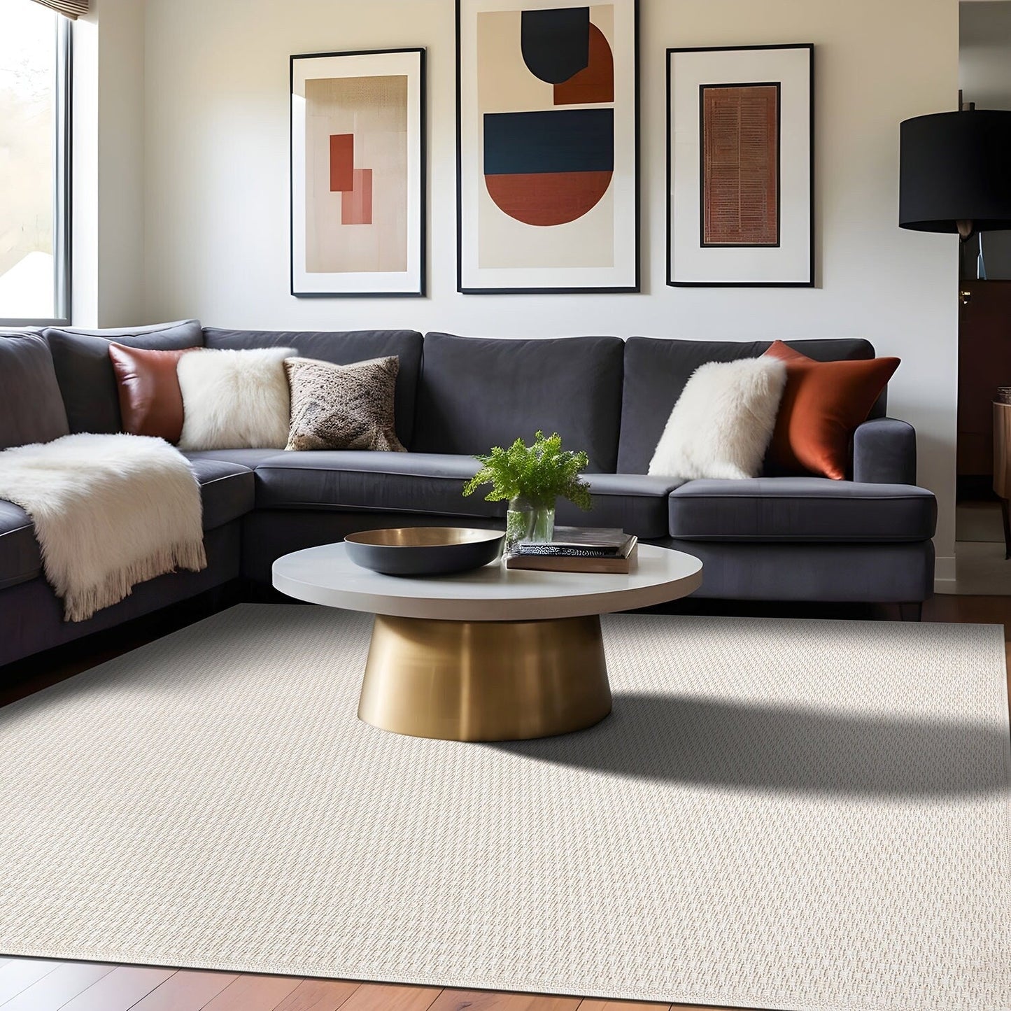 Tapis en jute Beverly Rug facile à nettoyer et ne perdant pas ses poils