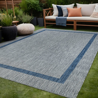Tapis Beverly Rug moderne à bordures pour intérieur et extérieur, tapis d'extérieur pour patio, terrasse, porche