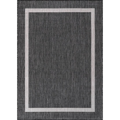 Tapis Beverly Rug moderne à bordures pour intérieur et extérieur, tapis d'extérieur pour patio, terrasse, porche