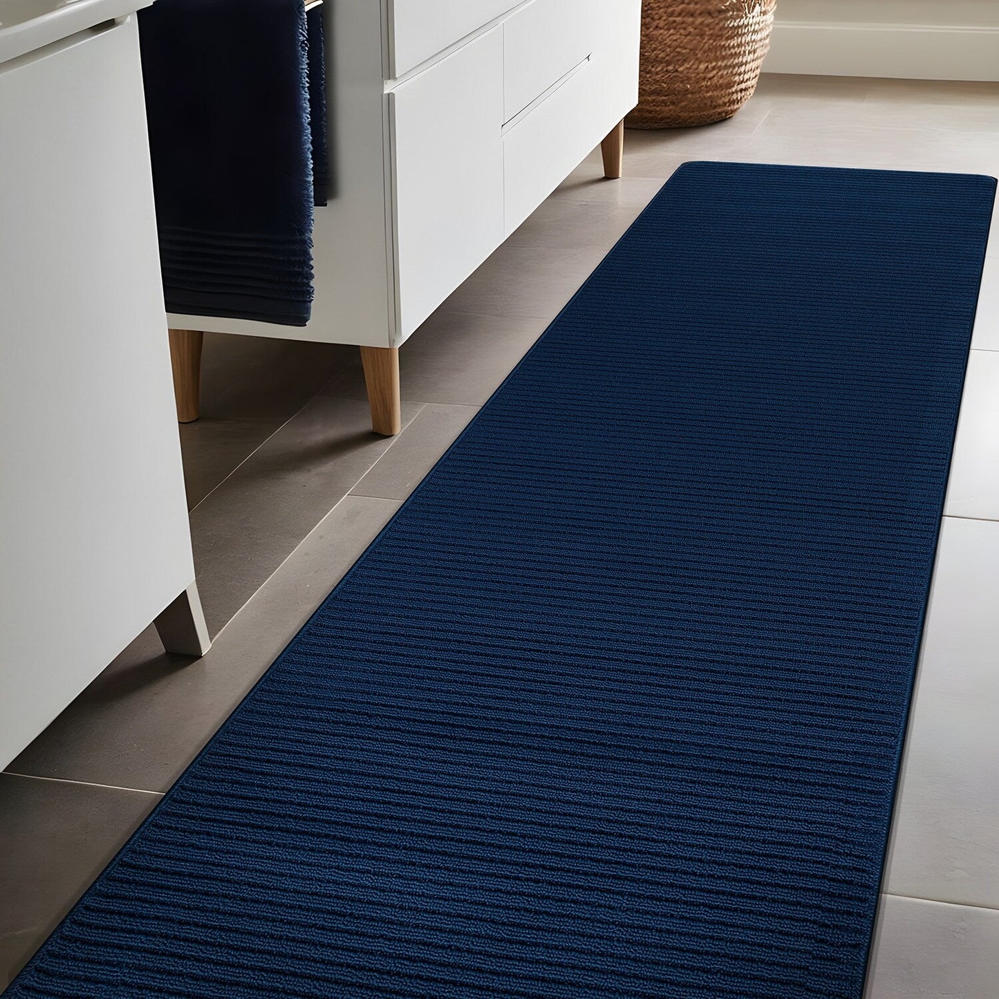 Tapis d'intérieur Beverly Rug uni, antidérapant, dos en caoutchouc, lavable