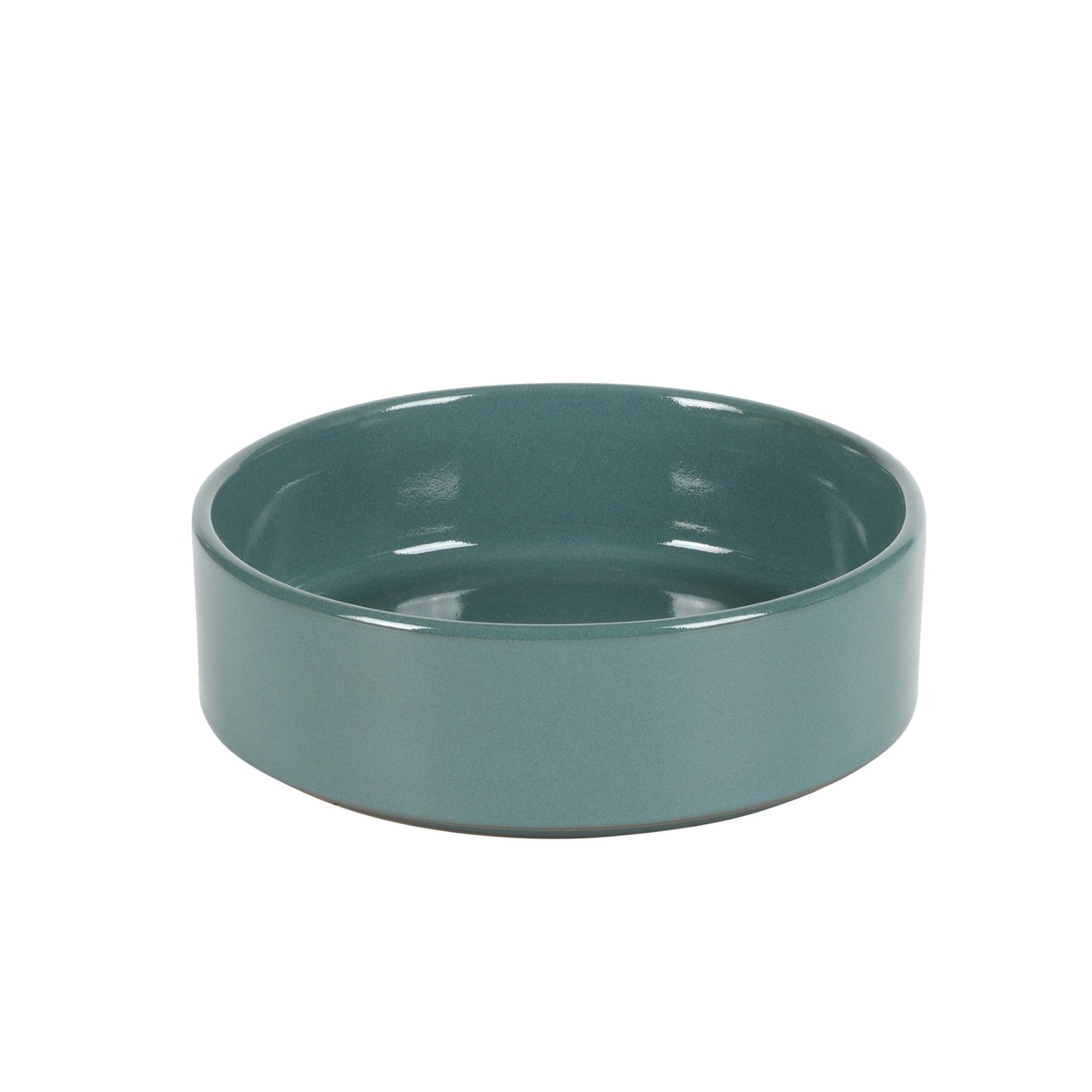 Service de table Bloomhouse Santorini Mist 16 pièces, assiettes et bols à double bol en terre cuite émaillée réactive