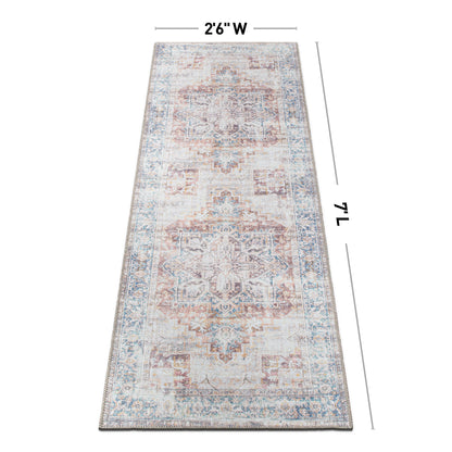 Tapis bohème vieilli lavable en machine