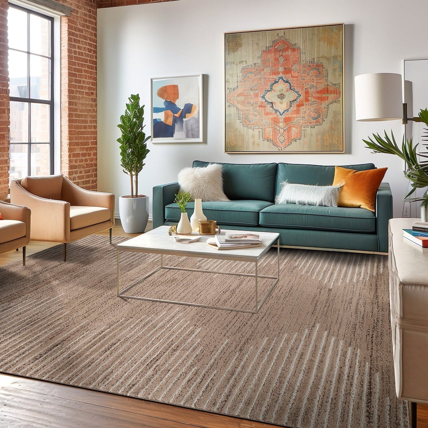 Tapis à rayures bohèmes