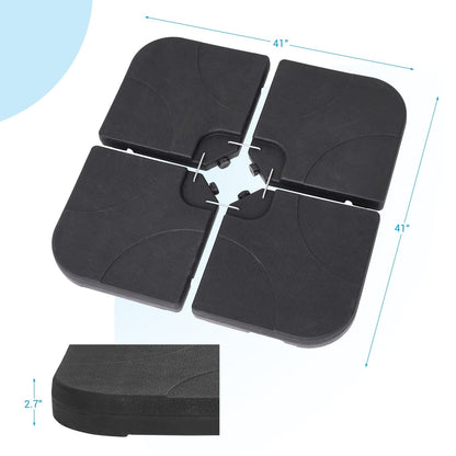 Pied de parasol déporté Bonosuki à 4 pièces, supportant jusqu'à 80 kg (176 lb) - 104 x 104 cm (40,9 x 40,9 po)