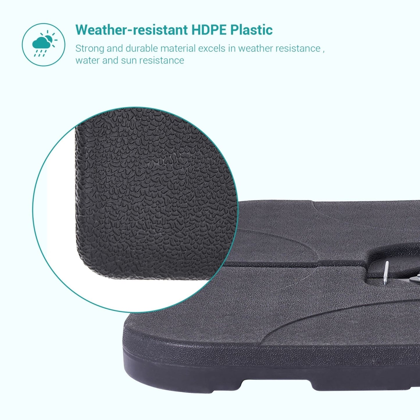 Pied de parasol déporté Bonosuki à 4 pièces, supportant jusqu'à 80 kg (176 lb) - 104 x 104 cm (40,9 x 40,9 po)