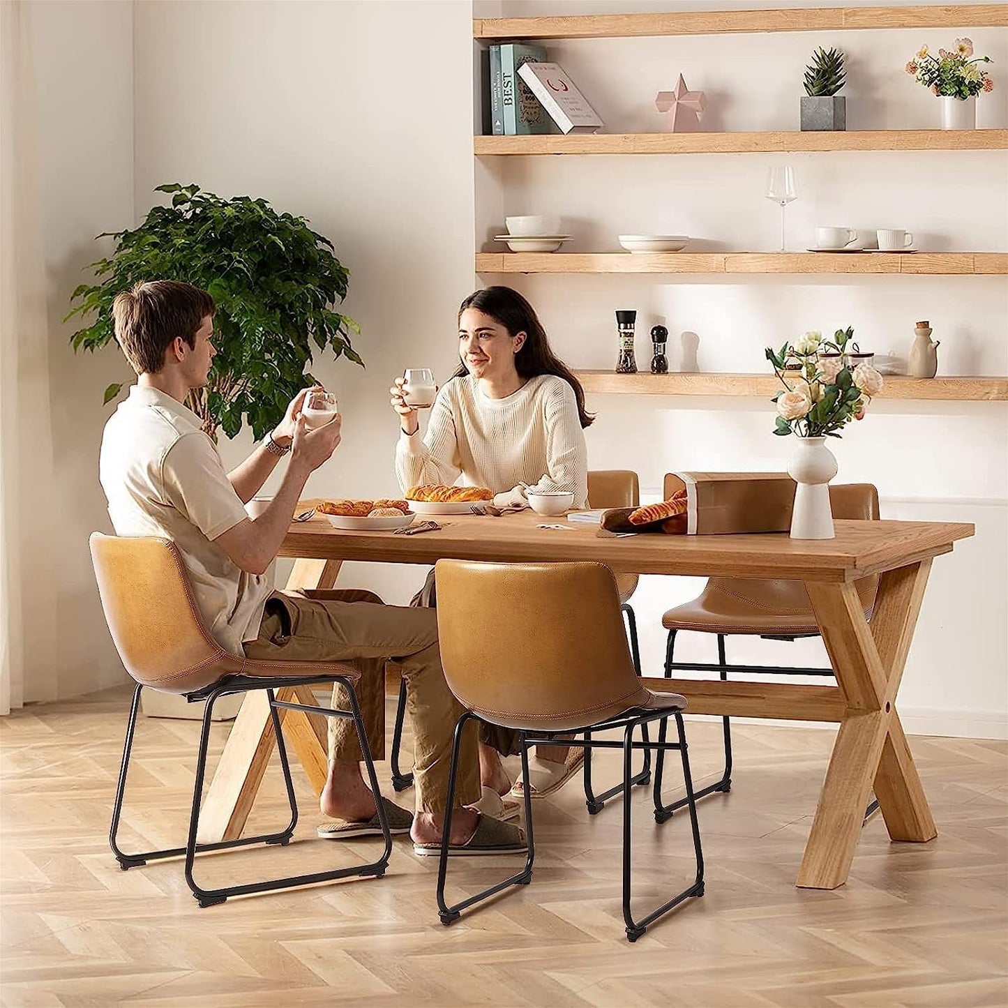 Tabourets de bar Bossin 18/26/30 pouces, tabourets de bar hauteur comptoir avec dossier, tabourets modernes en cuir PU, chaise de salle à manger avec repose-pieds