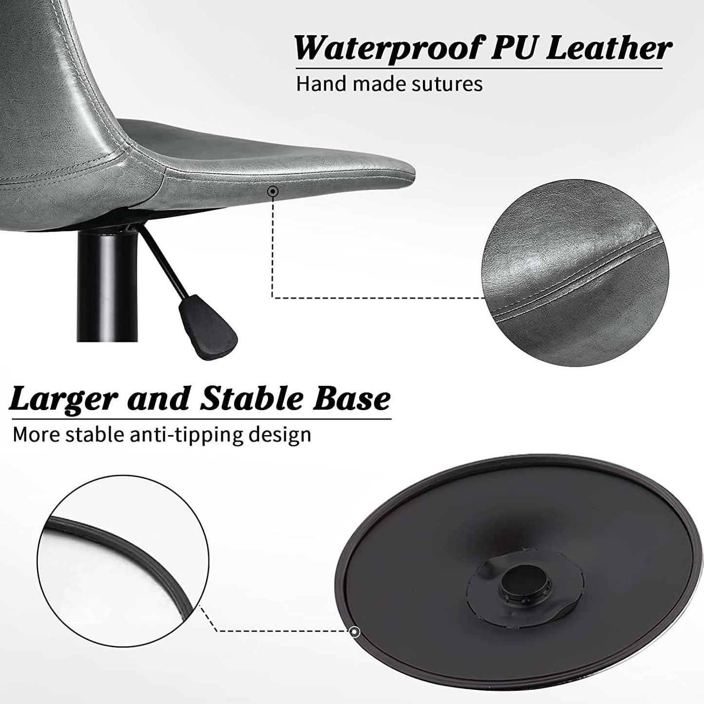 Tabourets de bar pivotants et réglables Bossin avec dossier – Hauteur comptoir