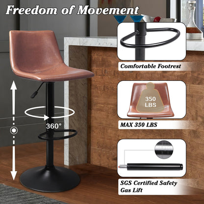 Tabourets de bar pivotants et réglables Bossin avec dossier – Hauteur comptoir