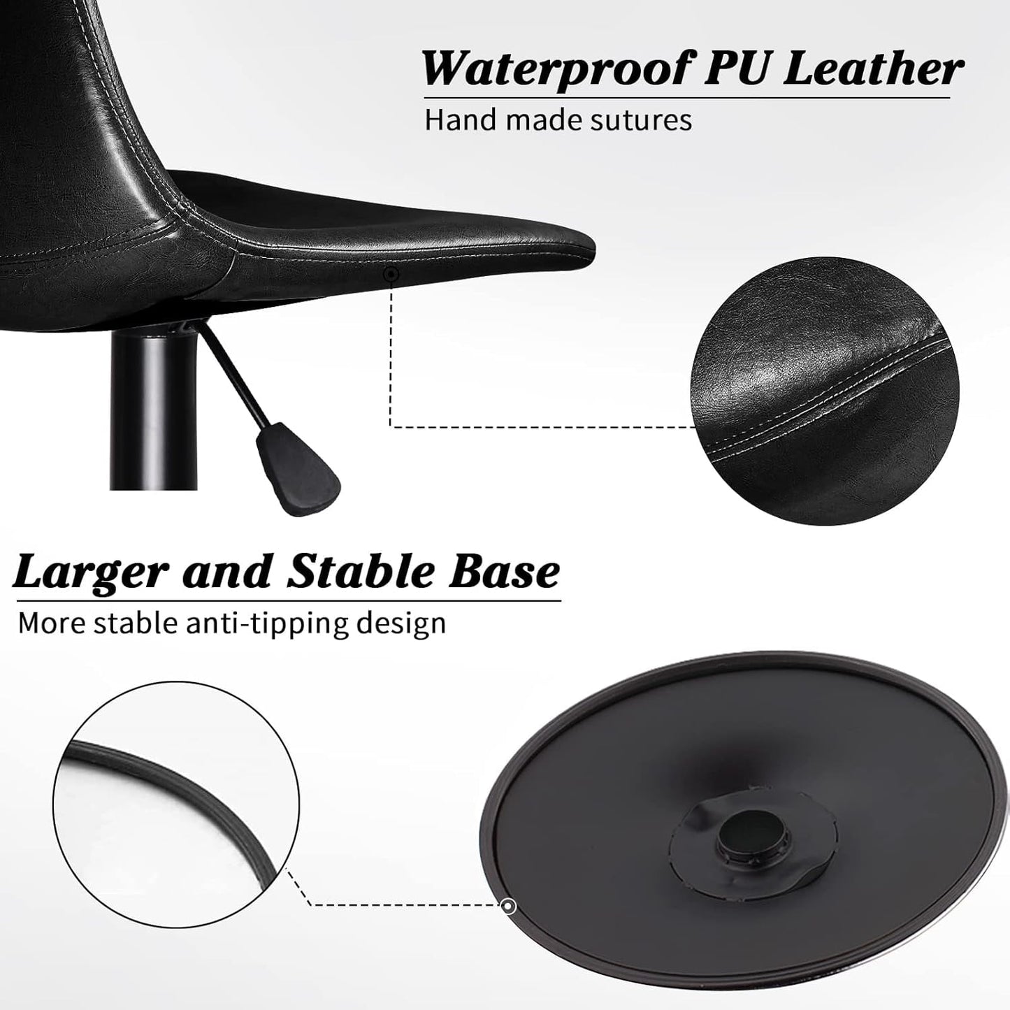 Tabourets de bar pivotants et réglables Bossin avec dossier – Hauteur comptoir