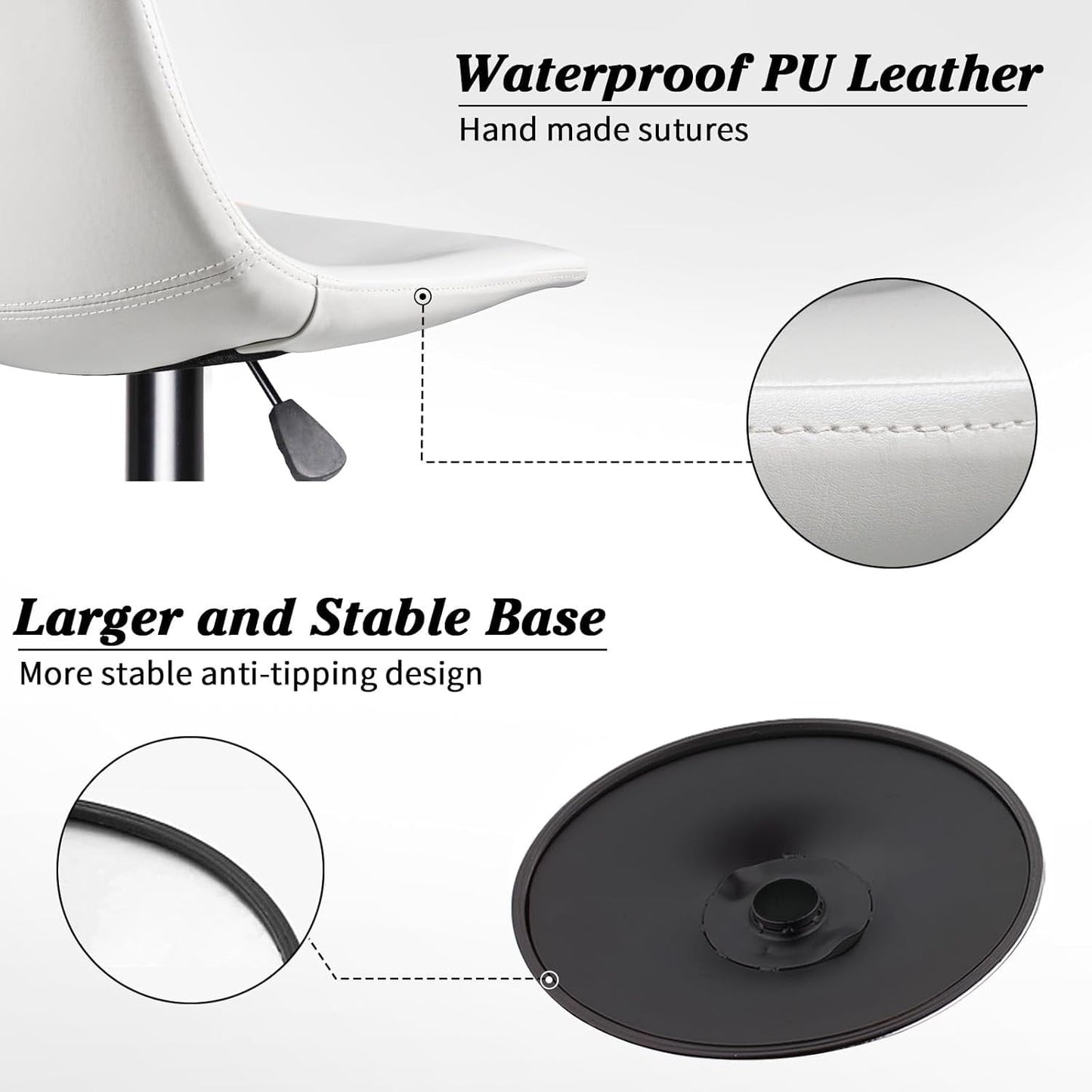 Tabourets de bar pivotants et réglables Bossin avec dossier – Hauteur comptoir