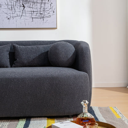 Causeuse 2 places rembourrée KINWELL Boucle avec oreillers