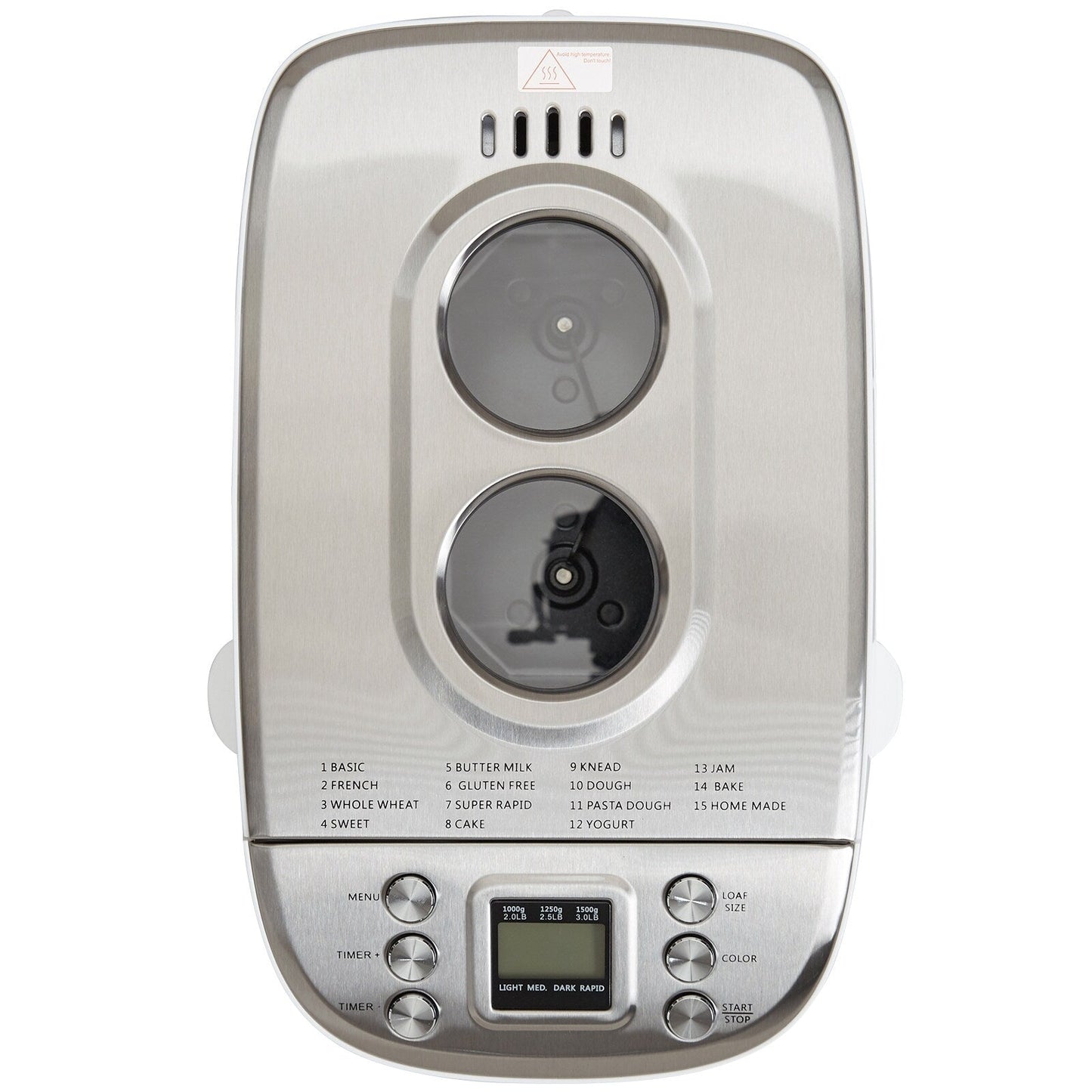 Machine à pain avec programme sans gluten, cuisson du pain complet, numérique, programmable