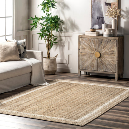 Tapis de sol Nuloom Rikki Coastal en jute tressé
