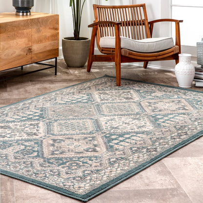 Tapis de sol carrelé traditionnel Nuloom Becca