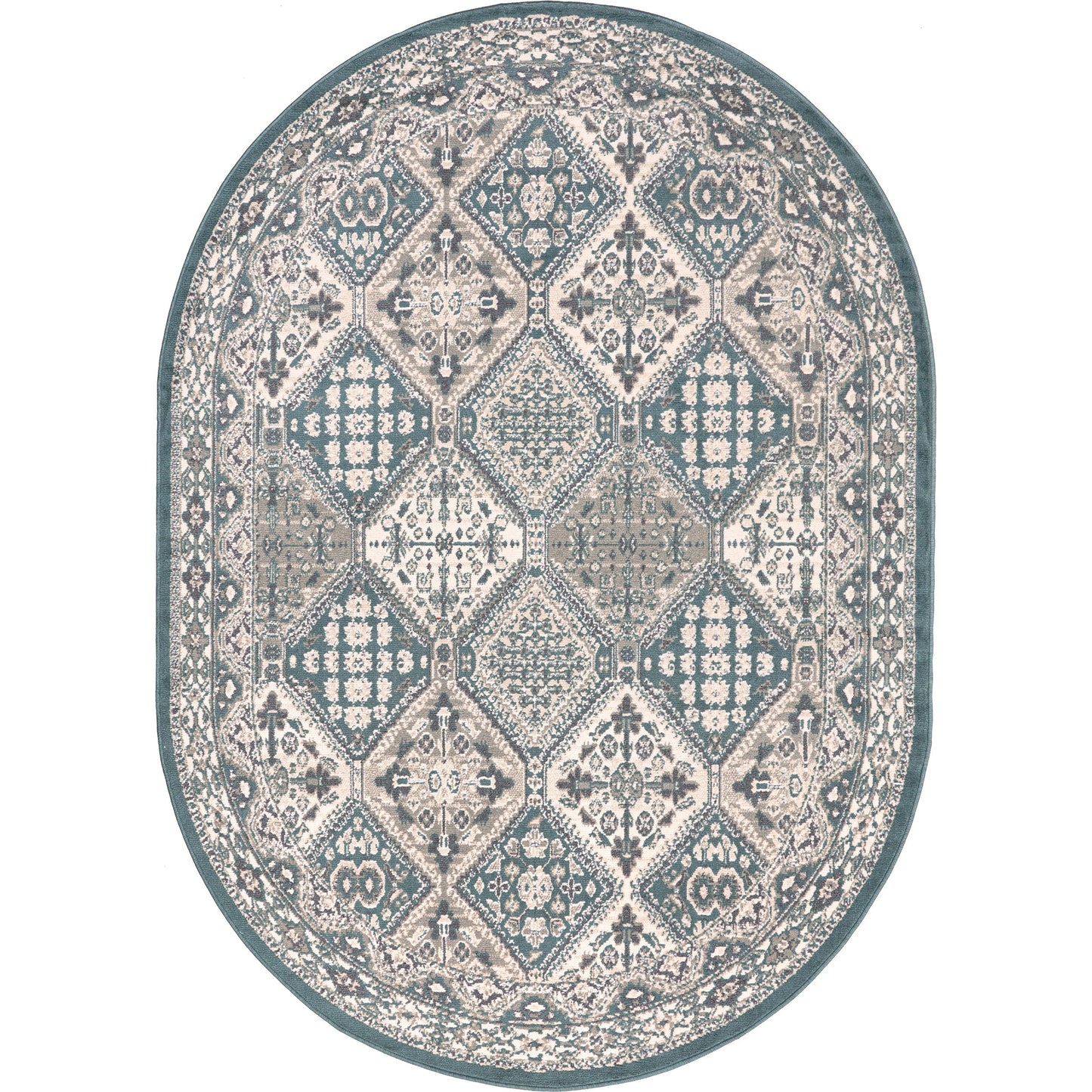 Tapis de sol carrelé traditionnel Nuloom Becca