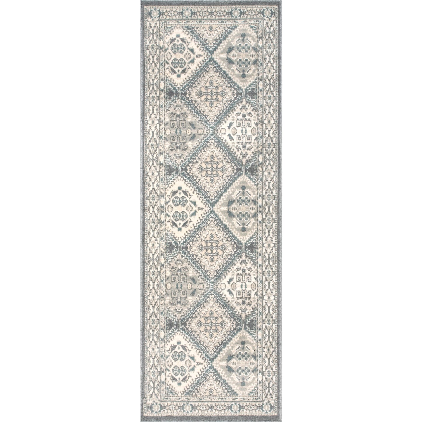 Tapis de sol carrelé traditionnel Nuloom Becca