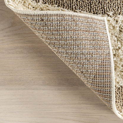 Tapis à poils longs Nuloom Krista contemporain à motifs tourbillonnants