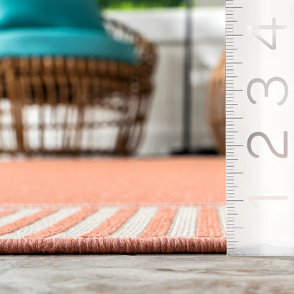 Tapis d'intérieur/extérieur Nuloom Leah Classic à bordures