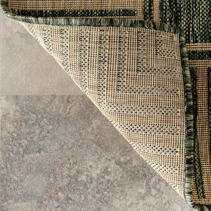 Tapis d'intérieur/extérieur Nuloom Leah Classic à bordures