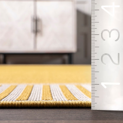 Tapis d'intérieur/extérieur Nuloom Leah Classic à bordures