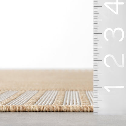 Tapis d'intérieur/extérieur Nuloom Leah Classic à bordures