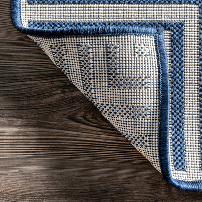 Tapis d'intérieur/extérieur Nuloom Leah Classic à bordures