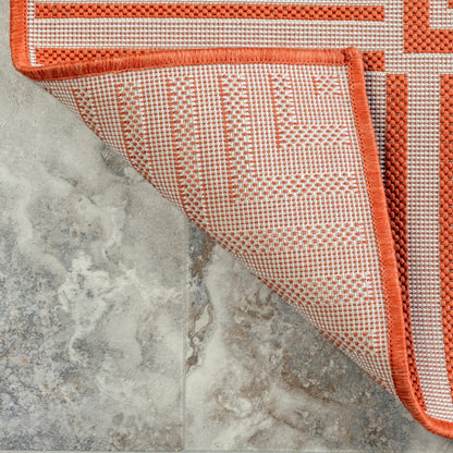 Tapis d'intérieur/extérieur Nuloom Leah Classic à bordures