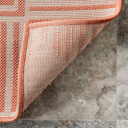 Tapis d'intérieur/extérieur Nuloom Leah Classic à bordures