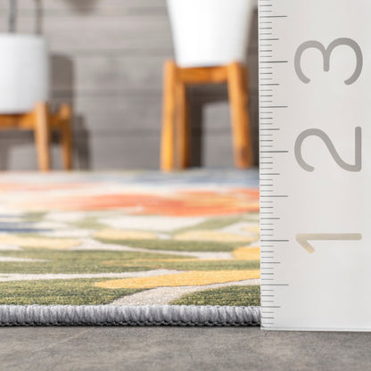 Tapis d'intérieur/extérieur lavable en machine Nuloom Rosana Floral