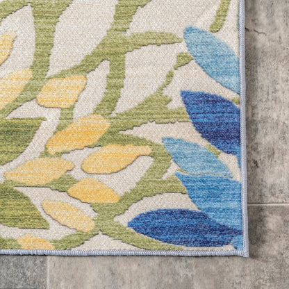 Tapis d'intérieur/extérieur lavable en machine Nuloom Rosana Floral