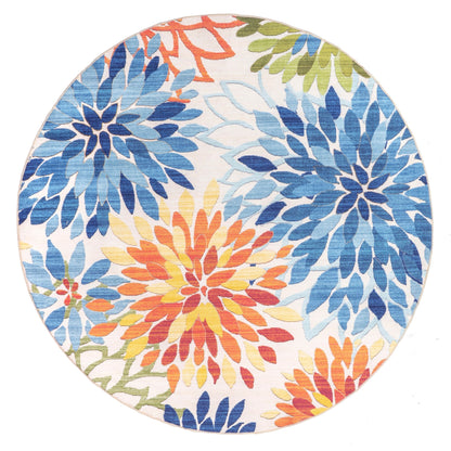 Tapis d'intérieur/extérieur lavable en machine Nuloom Rosana Floral