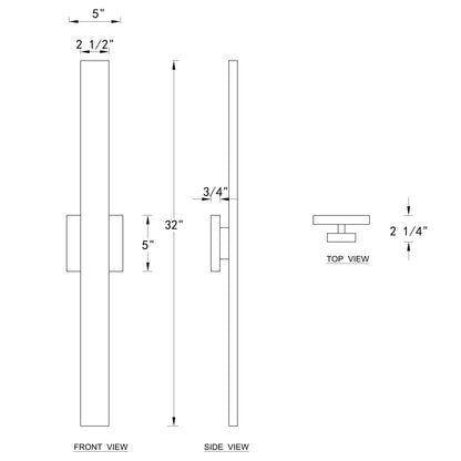 Applique murale extérieure LED en aluminium noir mat à 2 lumières C Cattleya