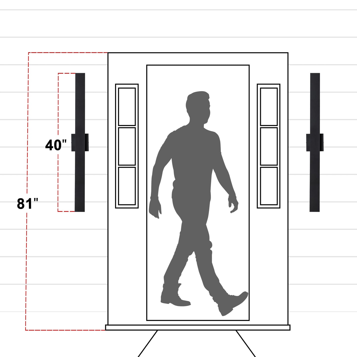 Applique murale extérieure LED en aluminium noir mat à 2 lumières C Cattleya