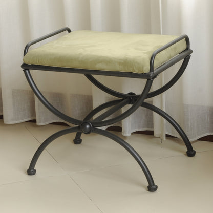 Tabouret de coiffeuse Cambridge en fer avec coussin
