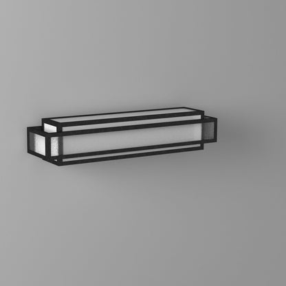 Lavery Camden Square Lampe de salle de bain 3 lumières en verre vieilli au charbon et bullé