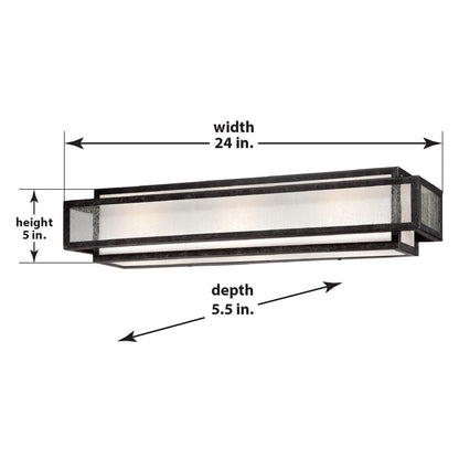 Lavery Camden Square Lampe de salle de bain 3 lumières en verre vieilli au charbon et bullé