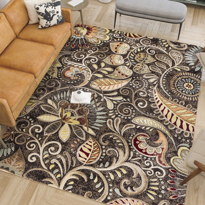 Tapis d'intérieur Caprice style moderne du milieu du siècle à motif floral