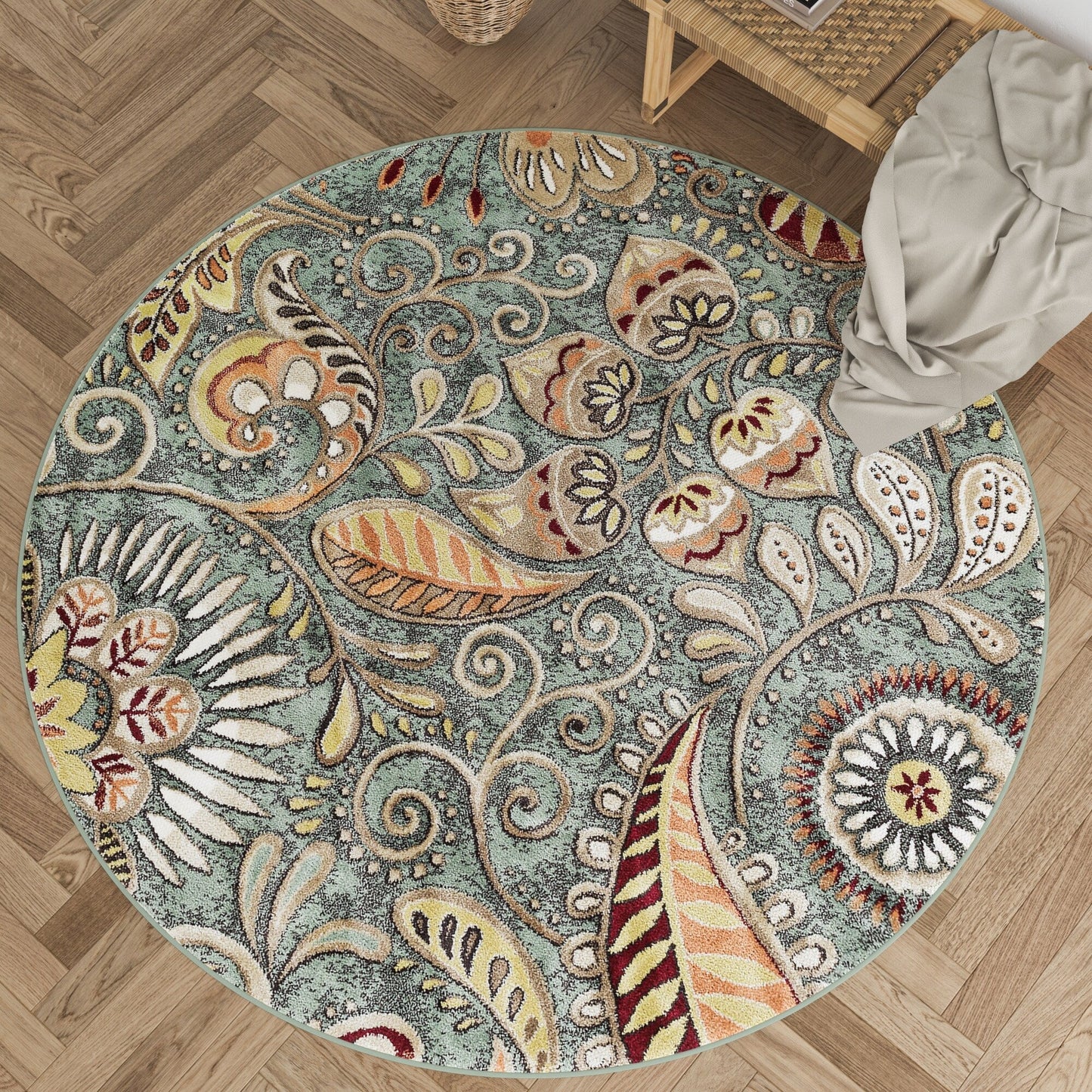 Tapis d'intérieur Caprice style moderne du milieu du siècle à motif floral