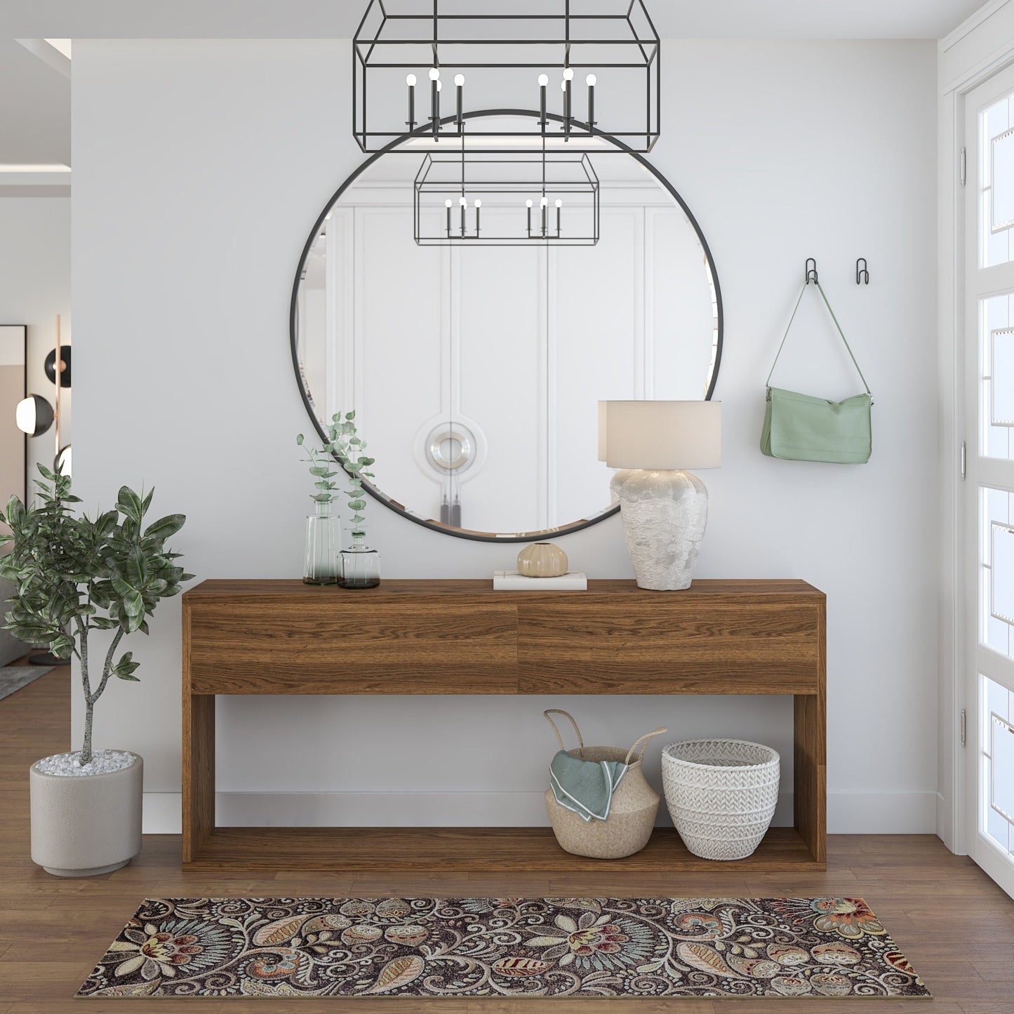 Tapis d'intérieur Caprice style moderne du milieu du siècle à motif floral