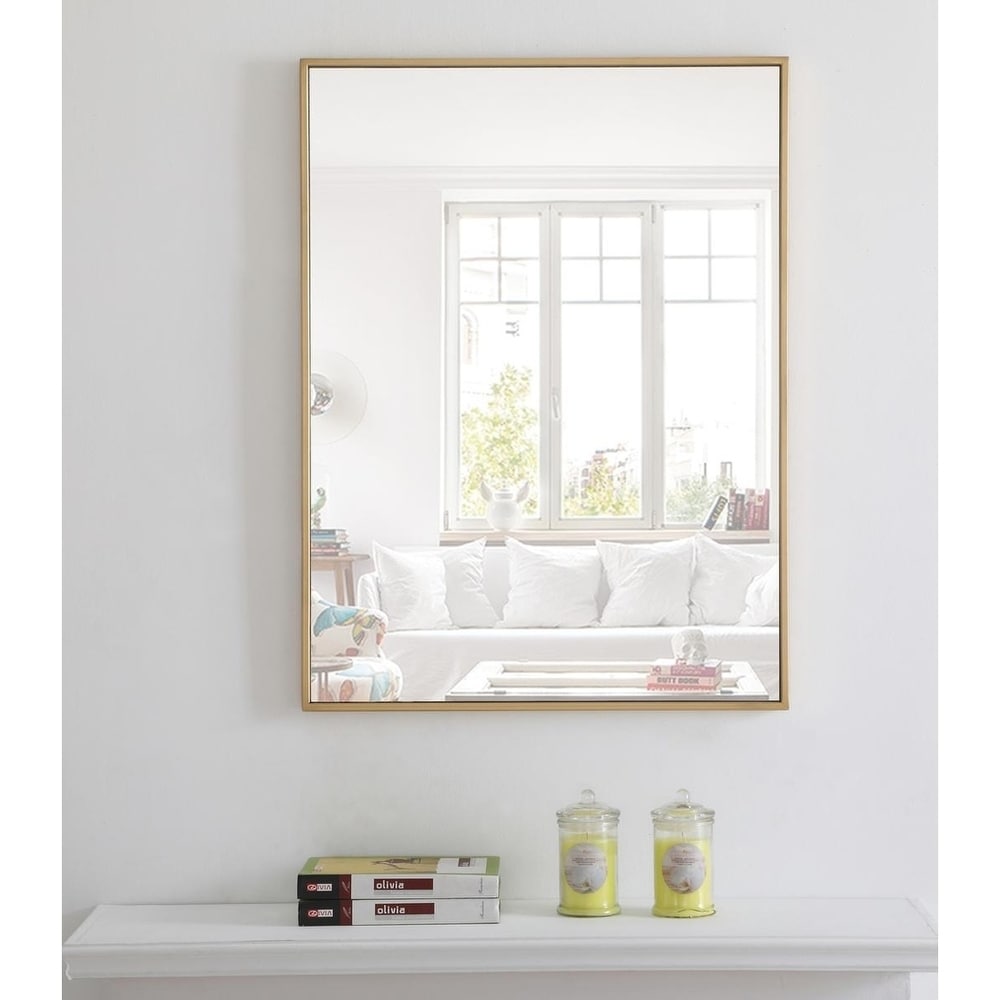 Miroir rectangulaire à cadre métallique Carson Carrington Salsnas