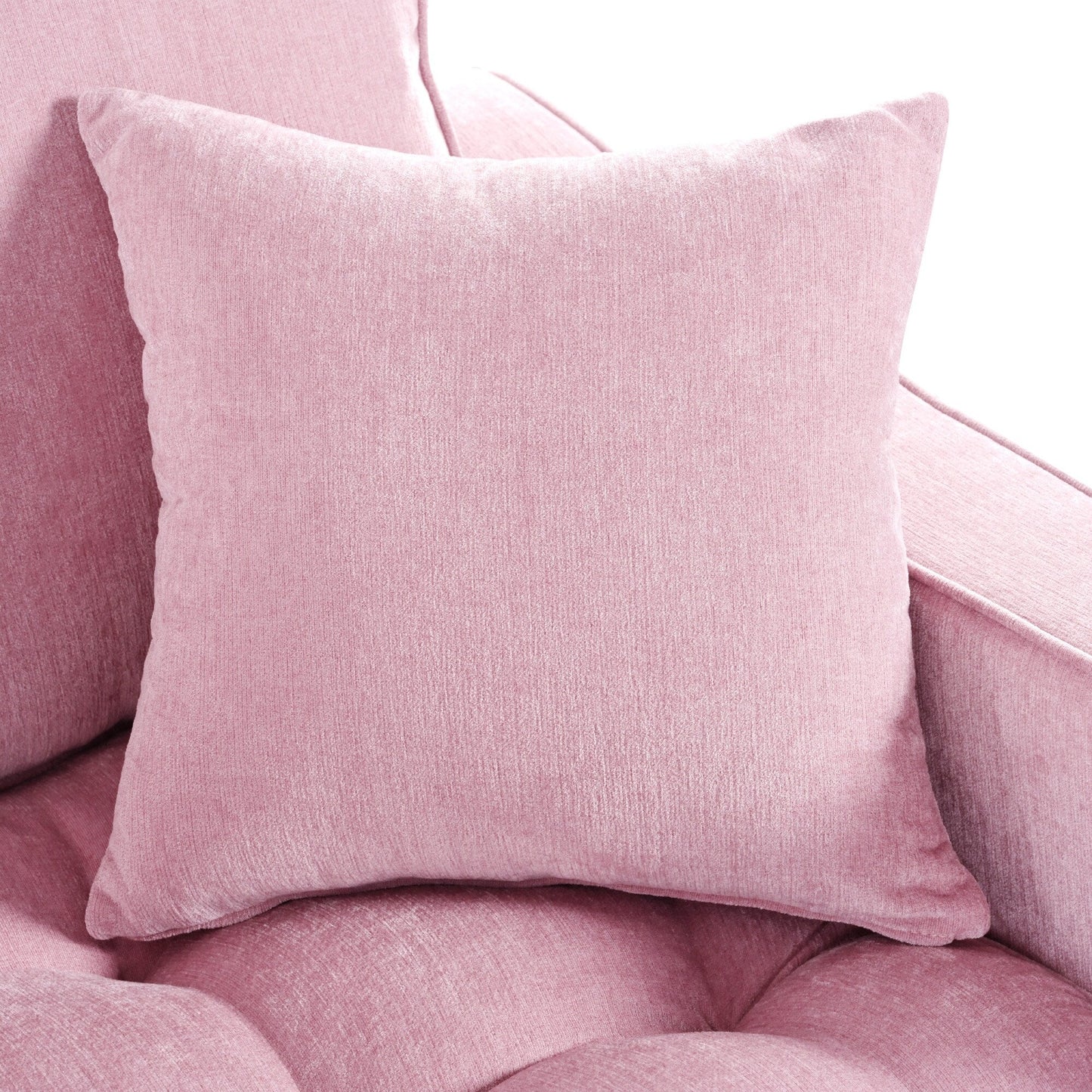 Canapé-lit en chenille, canapé-lit rembourré avec dossier capitonné et 2 coussins amovibles pour le salon