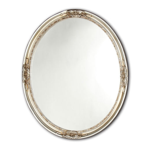 Miroir ovale Chloé en argent antique