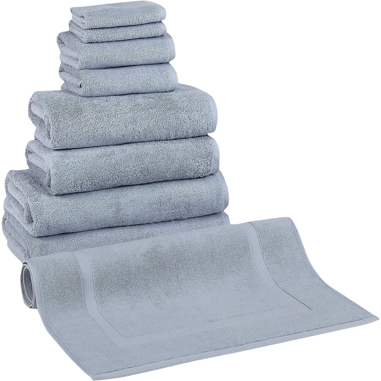 Ensemble de serviettes CTT 100 % coton turc, 8 ou 9 pièces, séchage rapide et absorbantes
