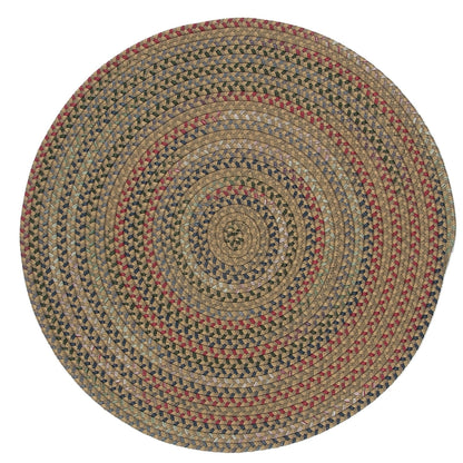 Tapis rond tressé multicolore rustique Wayland de Colonial Mills