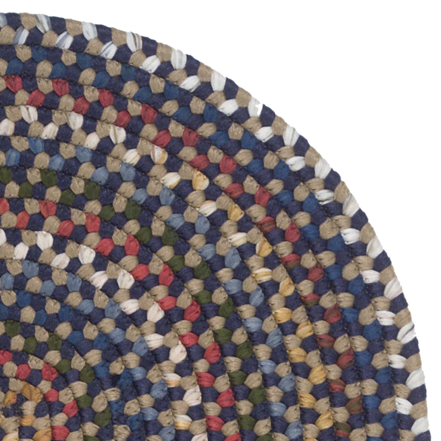 Tapis rond tressé multicolore rustique Wayland de Colonial Mills